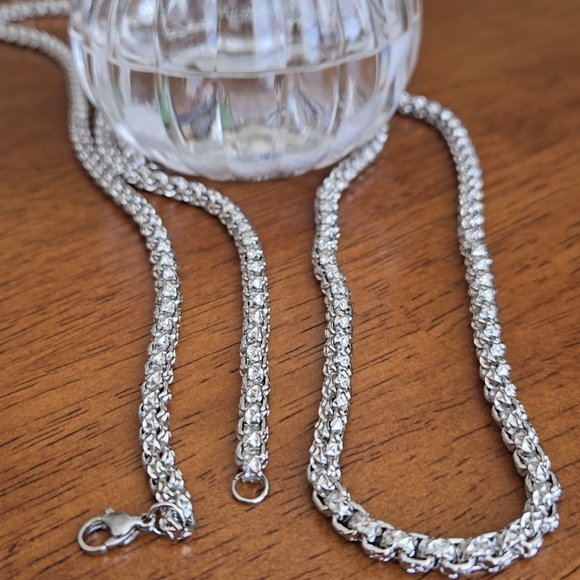 5mm Elegant Stainless Steel Silver Chain Hip Hop Necklace 24" - Picture 8 of 11